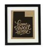 Darling Souvenir Home Sweet Home Burlap Print Wall Decor Utah State Map Housewarming Gift-Burlap Print Only
