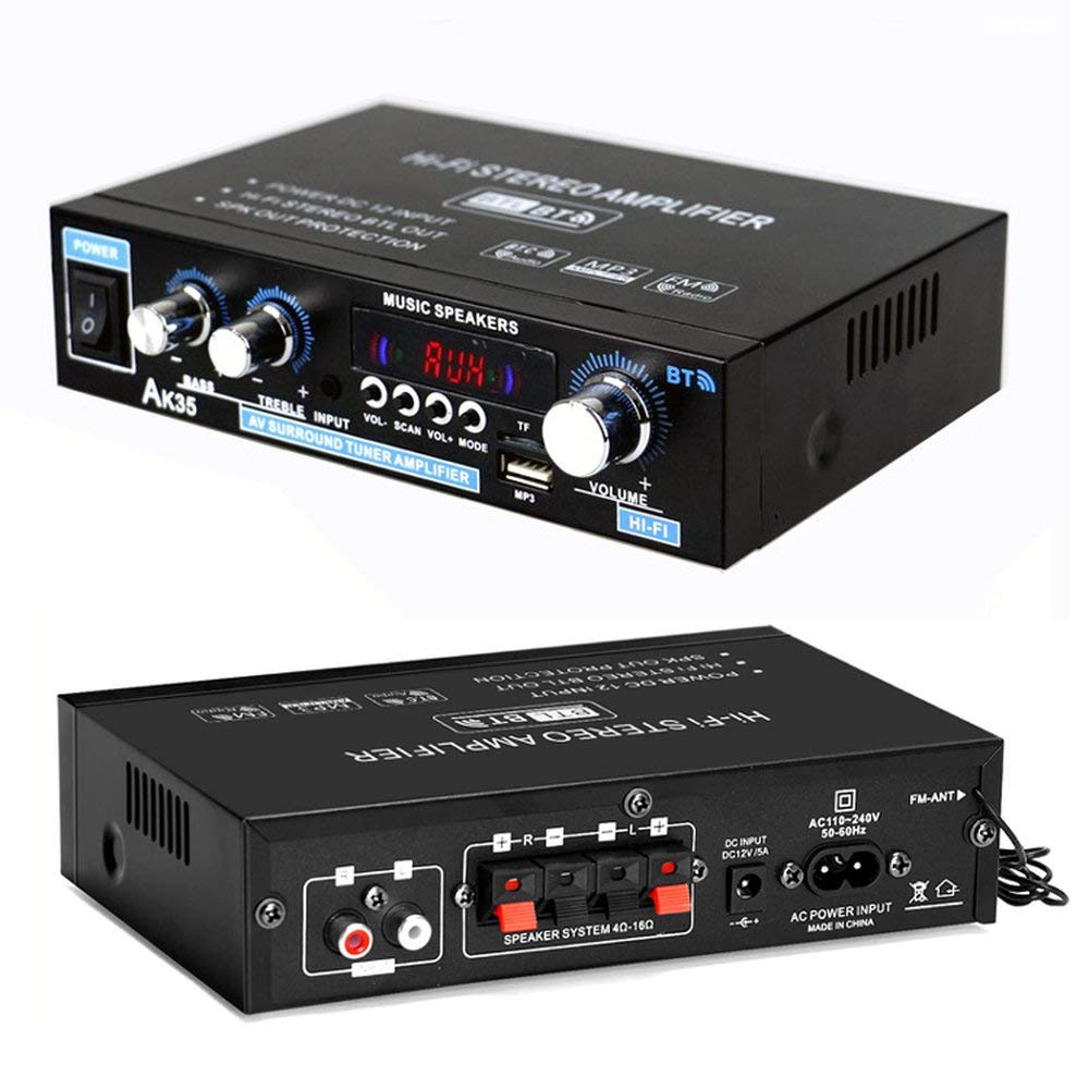 TATUM Audio Amplifier with 2ch Music Playback Stereo Small with Remote Control Bluetooth5.0 30W+30W USB/microSD Hi-Fi