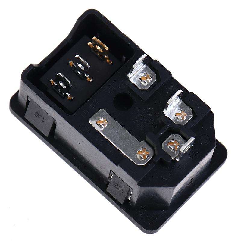 Входная розетка с предохранителем 10A 250V 3-контактный IEC320 C14 Ad