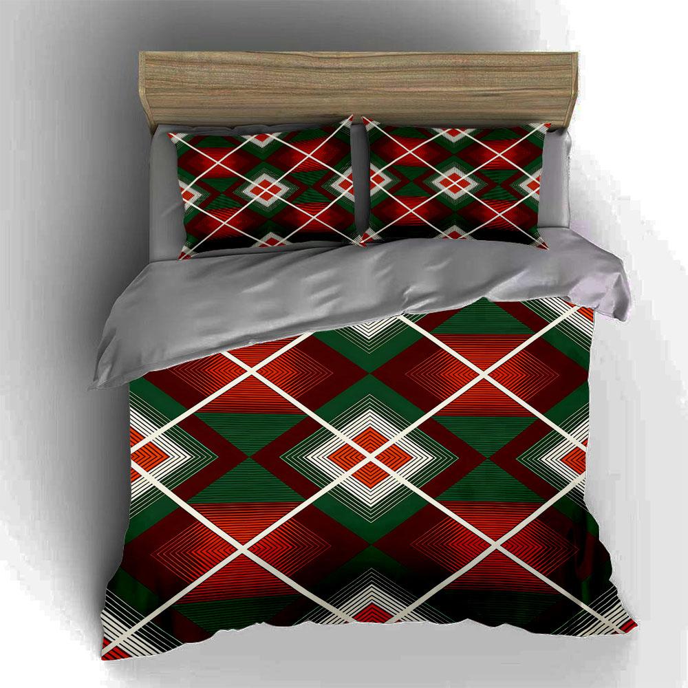 Geometric, diamond, striped. Bedding Duvet cover sets Duvet covers Pillowcases gifts (1 * Duvet Cover 2 * Pillowcases, without duvet insert)