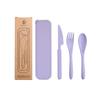 Wheat Straw Travel Utensils With Case Camping Spoon Fork Camping Utensil Set  Picnic Hiking