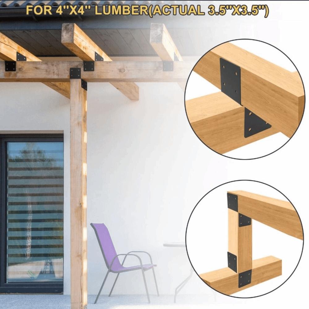 Наборы пергол повышенной прочности Соединитель балок, устойчивый к коррозии Каркас поддержки Кронштейны для перголы Верхняя балка