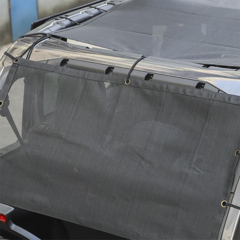 Car Trunk Sunshade Mesh Sunscreen Cover for Jeep Wrangler TJ/JK/JL 4-Door Version, BJ40L/BJ40 Plus Exterior Accessories, UV Protection