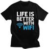 Пользовательский Wi-Fi роутер Пароль от интернета Цитаты Компьютерный гик Подарок Футболка для мужчин Чистый хлопок Футболки Приталенная одежда Подарок