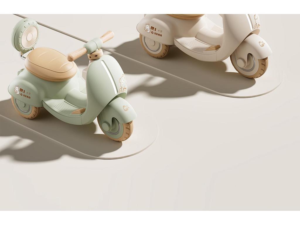 Детский электрический трехколесный мотоцикл с пультом дистанционного управления и световыми эффектами для мальчиков и девочек - Автомобиль Мулан