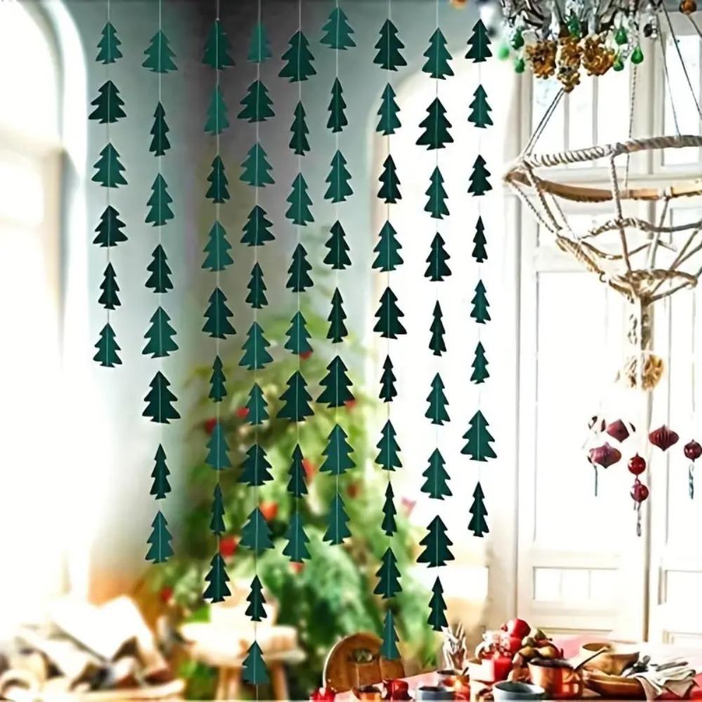 Festive Christmas Tree Ornaments Woodland Theme Hanging Backdrop Decor Birthday Baby Shower
