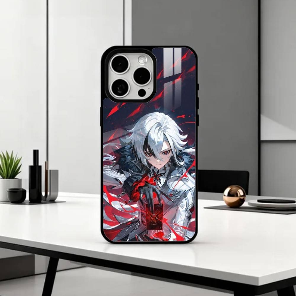 A-Arlecchino G-Genshin Impact Phone Case For iPhone17,16,15,14,13,12,11 Plus,Pro Max Magnetic For Magsafe Wireless Charging