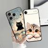 Мультяшный Кот Funda Чехол для Телефона для Apple iPhone 17 Pro Max 16 12 13 14 15 Pro 7 8 Air XR XS MAX 11