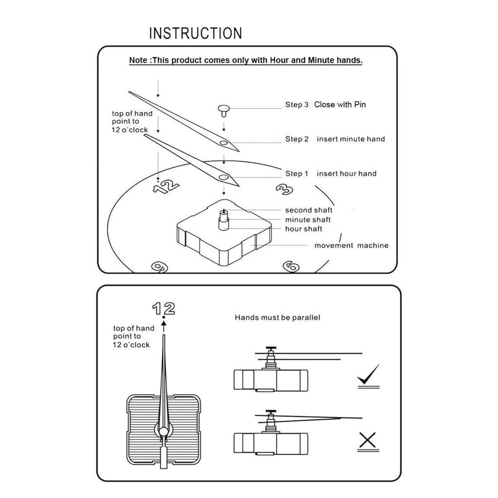 Металлические аналоговые настенные часы 40 см, черные