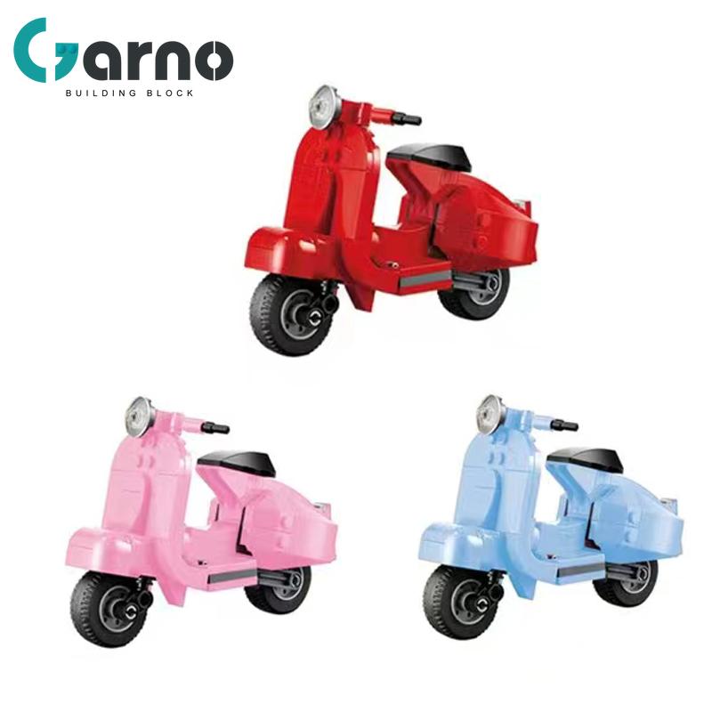 Garno Technical Vespas Motorcycle Collectible Ornament Building Block Model 40517 Construction Set for Boys Toys for Girls