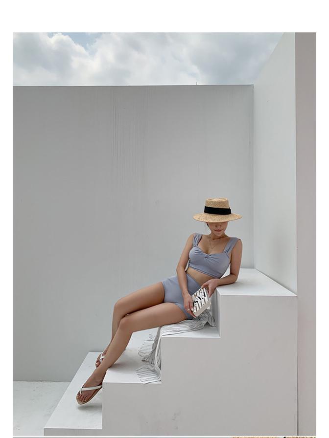 Европейский и американский слитный синий сексуальный купальник - Свободный размер, Новый и в наличии