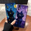 Вращающийся чехол 'Звездное небо с кошкой' для Motorola Moto G51 G73 G53 G30 G32 G22 Edge40 G60s Edge 20 Pro 30 Lite G52 G71 G50