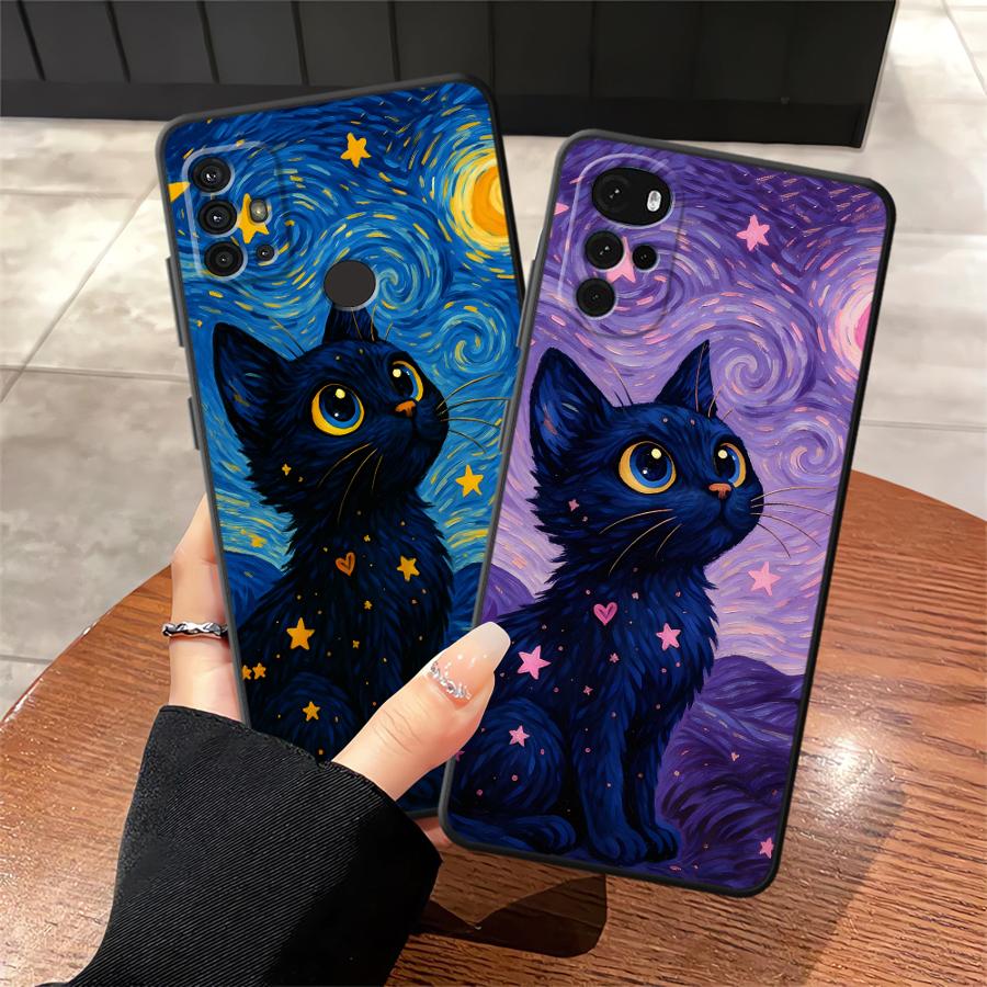 Вращающийся чехол 'Звездное небо с кошкой' для Motorola Moto G51 G73 G53 G30 G32 G22 Edge40 G60s Edge 20 Pro 30 Lite G52 G71 G50