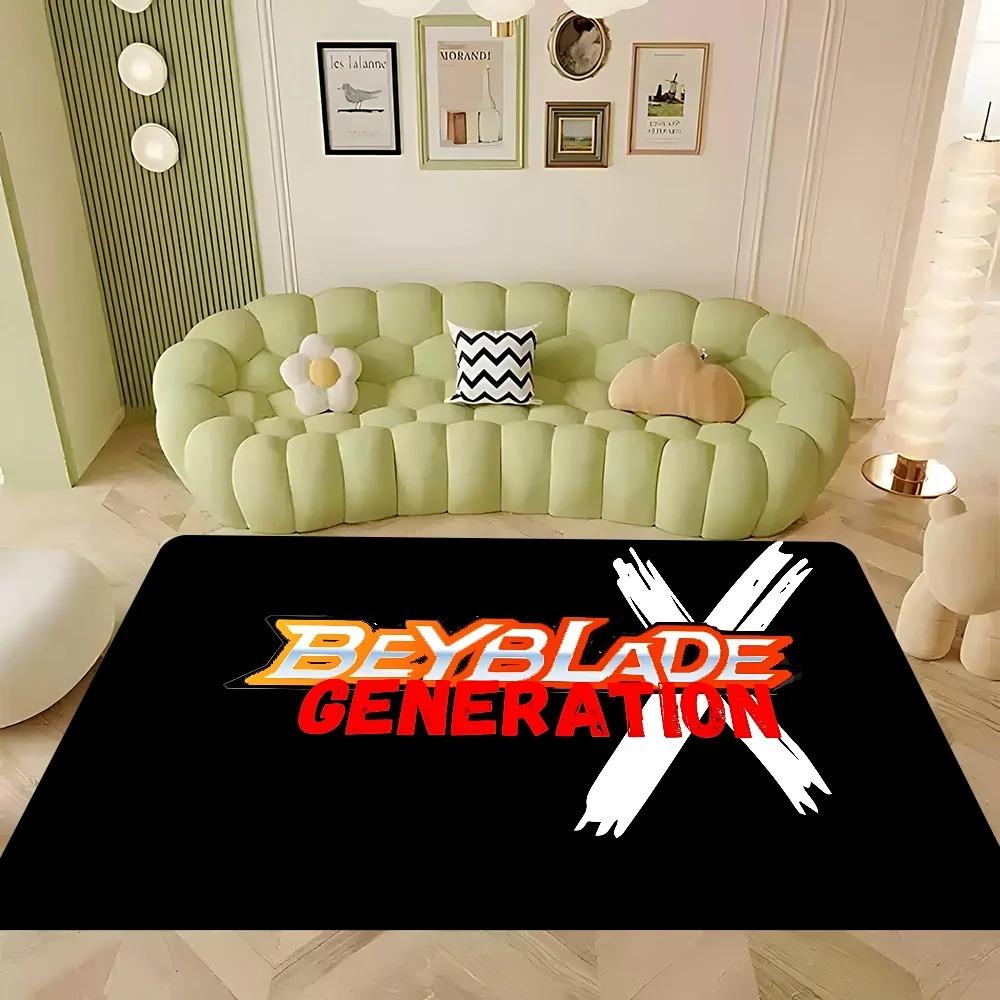  B-Beyblade X Logo Room Mats INS Style Soft Bedroom Floor House Laundry Room Mat Anti-skid Household Carpets