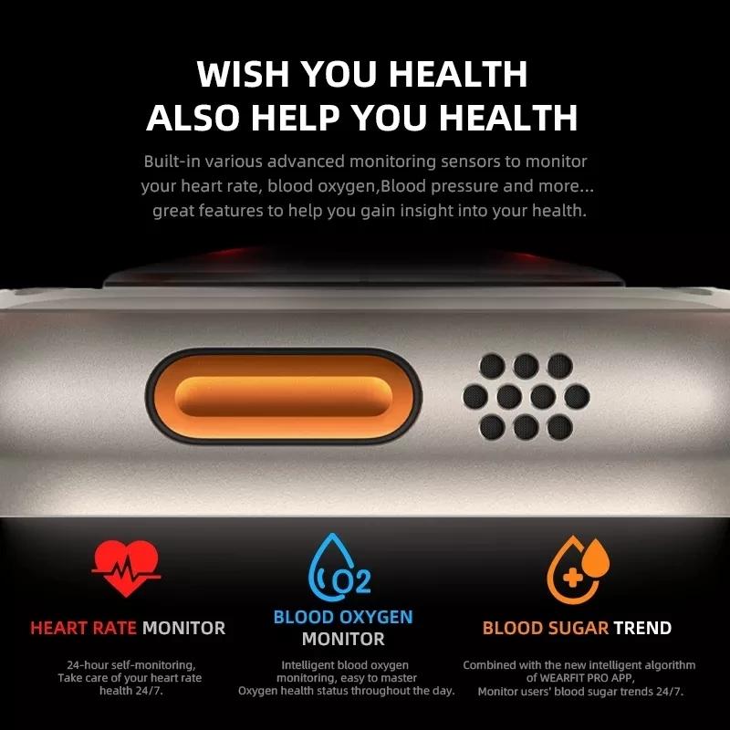 Smart Watch 8 Ultra для Apple iPhone Iwo Watch Ultra NFC Smartwatch Series 8 Bluetooth Call Wireless Fitness Watch 2,2 дюйма
