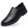 Fashion Men's Leather Shoes New Black Soft Bottom Anti Slip and Breath Shoes Men's Business Dress Casual Zapatos Luxury Light Flat