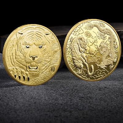 Тигр оригинальные китайские монеты зодиака Тигр украшения ремесла памятная монета