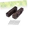 ABOOFAN Alnico V Bass Pickup Set for 4-String Woodgrain Neck and Bridge Electric Guitar, Each Pickup Pre-Wax Potted, Mounting Screws Included