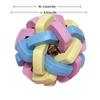 Fun Colorful Cats Dogs Elastic Ball Macaron TPR Woven Bell Ball Teeth Grinding Bite Resistant Toy Ball Relief Toy