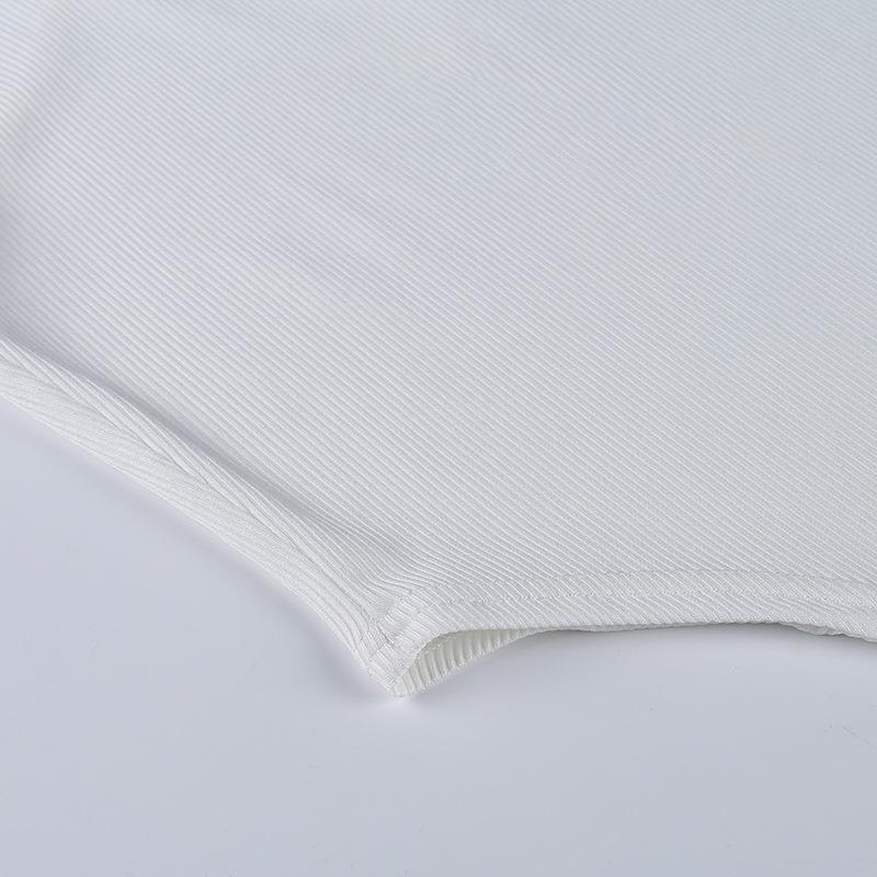 Y2K Summer Camisole Vest Knitted Slim Fit Top European and American Women's Sexy Solid Color Sports Jumpsuit