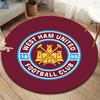 Круглый ковер West Ham United, Ковер для гостиной, спальни, дивана, игровой комнаты, Нескользящий коврик