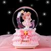 Музыкальная шкатулка Хрустальный шар Сердце девушки Поделки Украшение для домашнего офиса Настольное украшение Рождество День рождения Свадьба Украшение Музыкальная шкатулка Подарок
