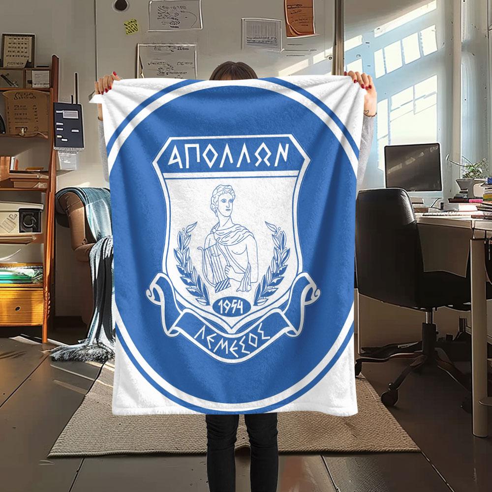 Apollon Limassol FC FlAannel Blanket, High quality Comfortable for All Seasons, Home Decor, Warmth and Comfort