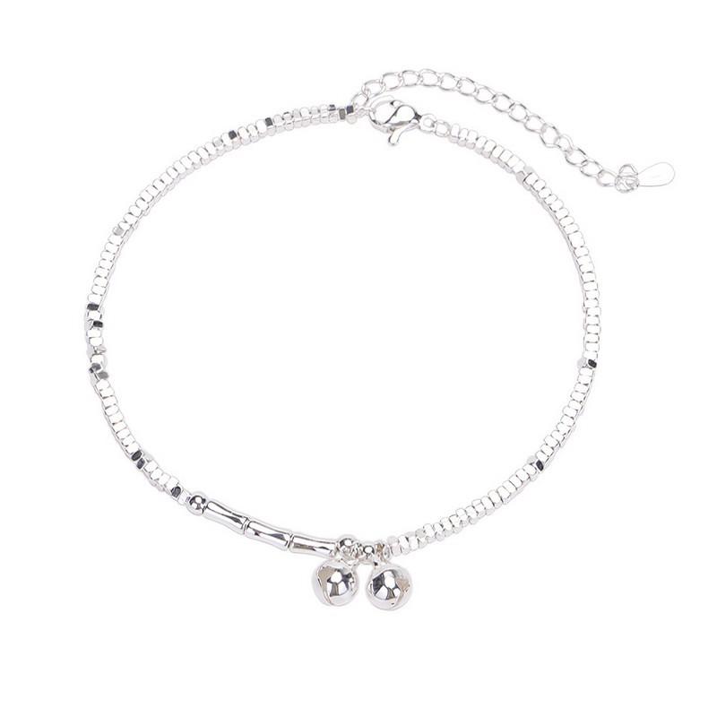 Неровное сломанное серебро, несколько таэлей колокольчиков, ножные браслеты, высокое женское чувство, шаг за шагом, цепочка для ног в виде дворцового колокольчика