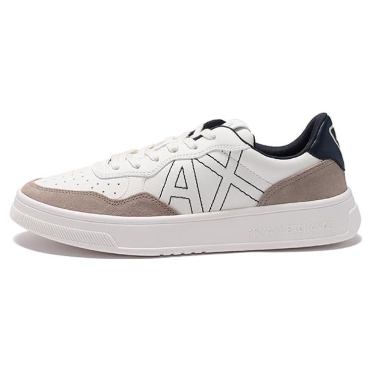 Armani Exchange Модные кроссовки на шнуровке SS23 Мужские кроссовки Off-White XUX148XV601S030