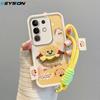KEYSION Мультяшный Милый Плюшевый Вышитый Чехол для VIVO Y29 4G со Шнурком Мягкий Силиконовый Противоударный Чехол для Телефона для VIVO Y29