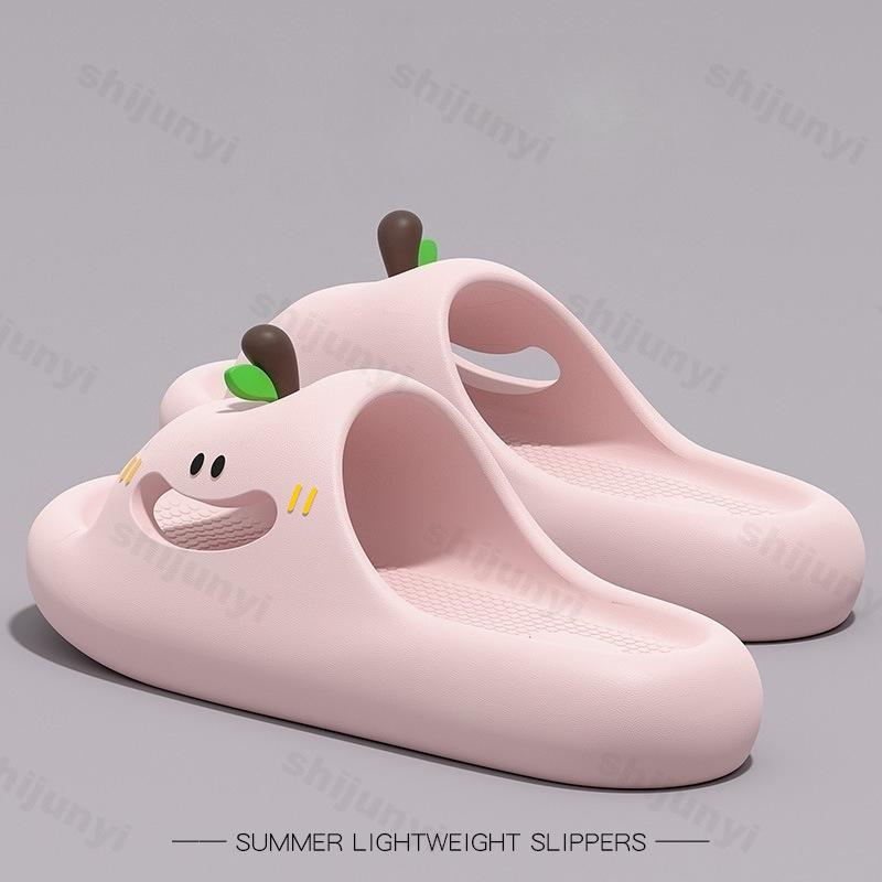 Модные тапочки для пары 2025 Лето Улица Женские Милые Мультяшные Сандалии на Платформе Легкие Удобные Домашние Нескользящие Мужские Домашние Тапочки