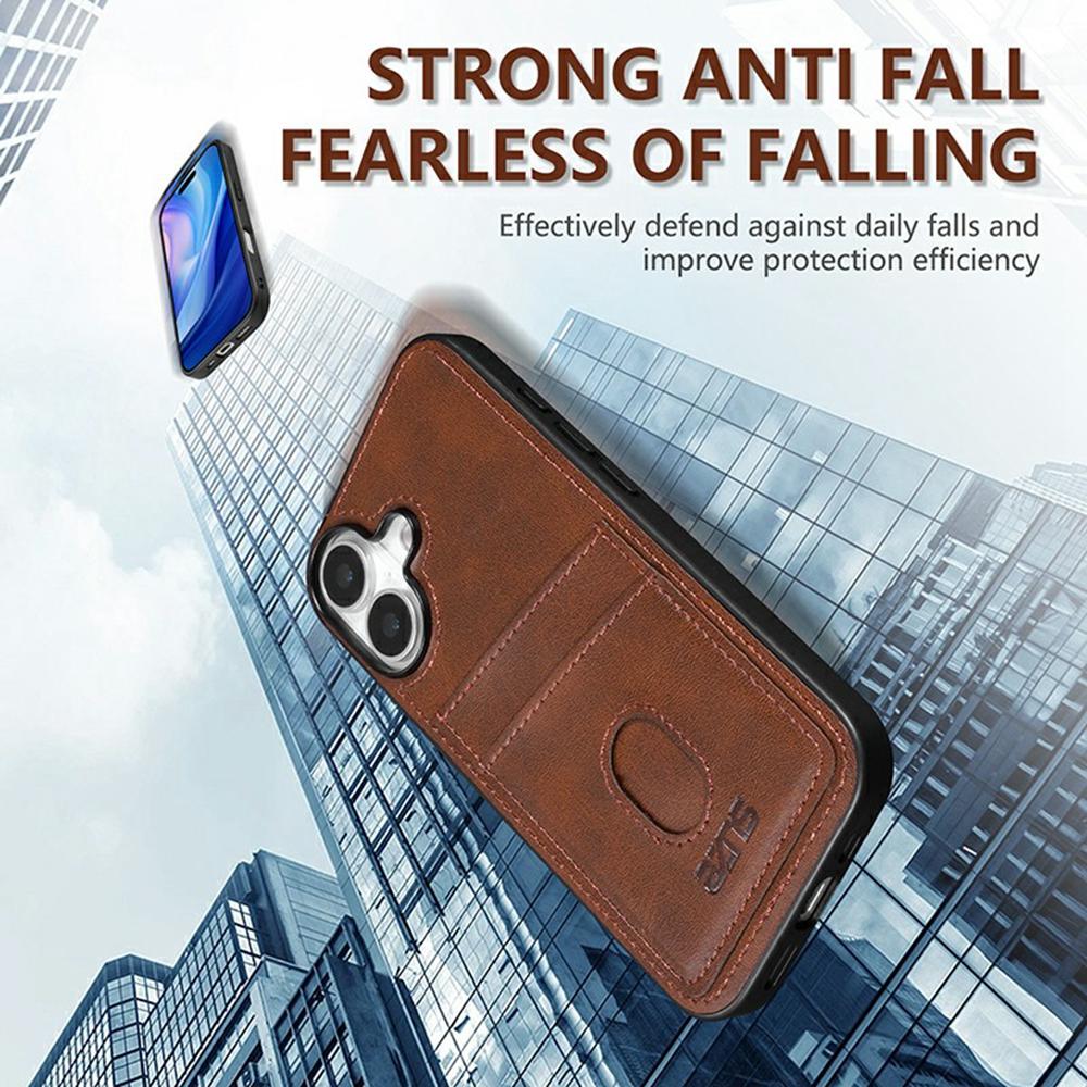 AZNS Серия K1 Чехол для iPhone 17 Текстура теленка Противоударный PU+TPU Чехол для телефона