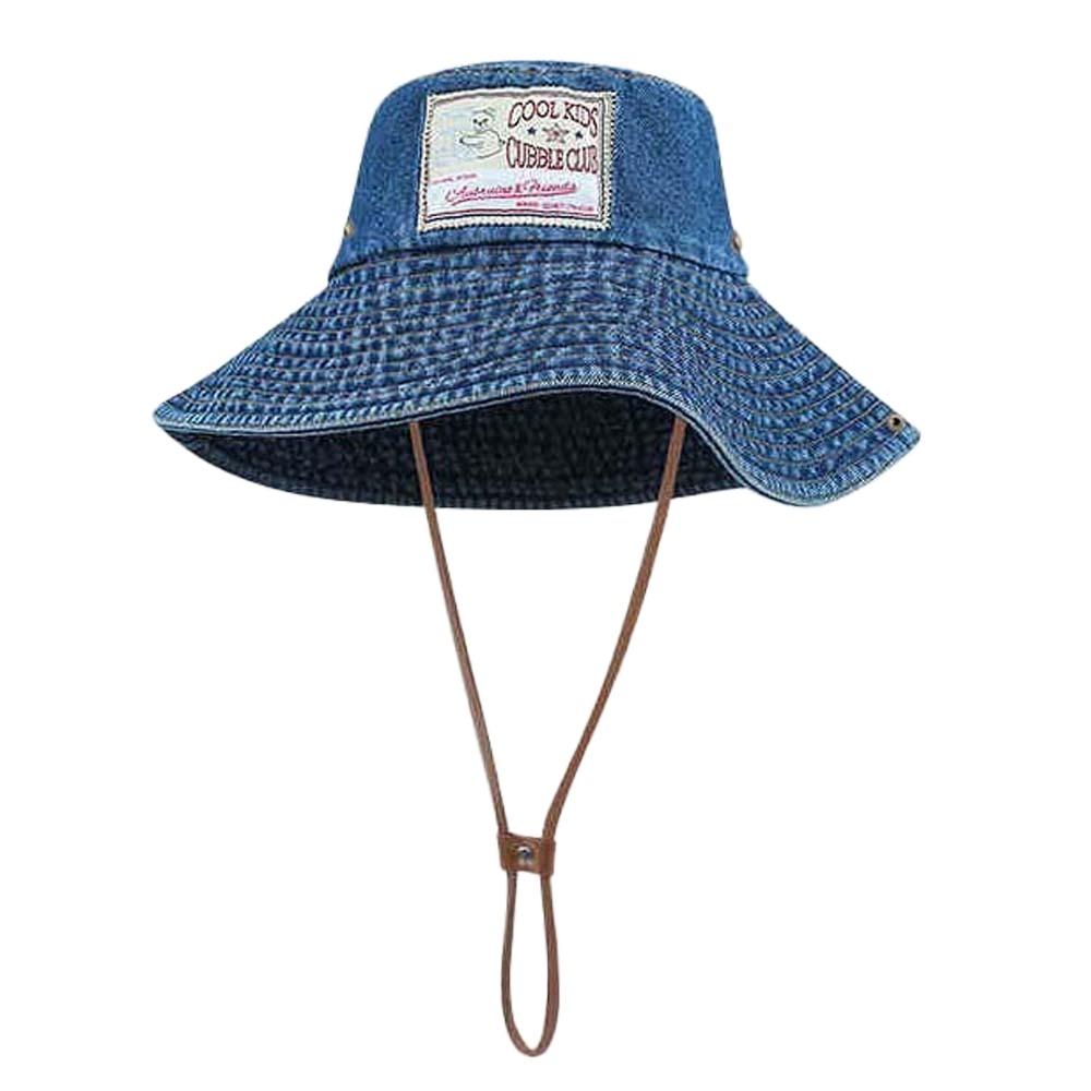 Солнцезащитная шляпа ретро шляпа рыбака легкая защита от солнца шляпа-ведро из мягкого денима для кемпинга