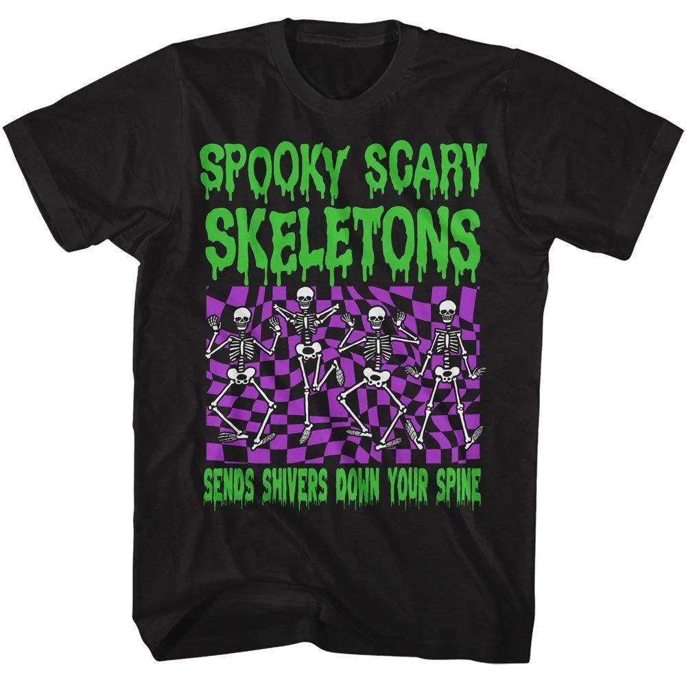 Spooky Scary Skeletons Checkers Music Children's T-shirt