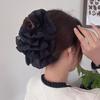 Women Hair Clamp Multi-layered Fabric Decor Solid Color Strong Claw Anti-slip Hair Decoration Organization Lady Hair Styling Tool