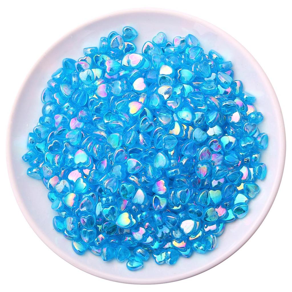 100 шт. AB цвет пятиконечная звезда в форме сердца акриловые свободные бусины-разделители для изготовления ювелирных изделий