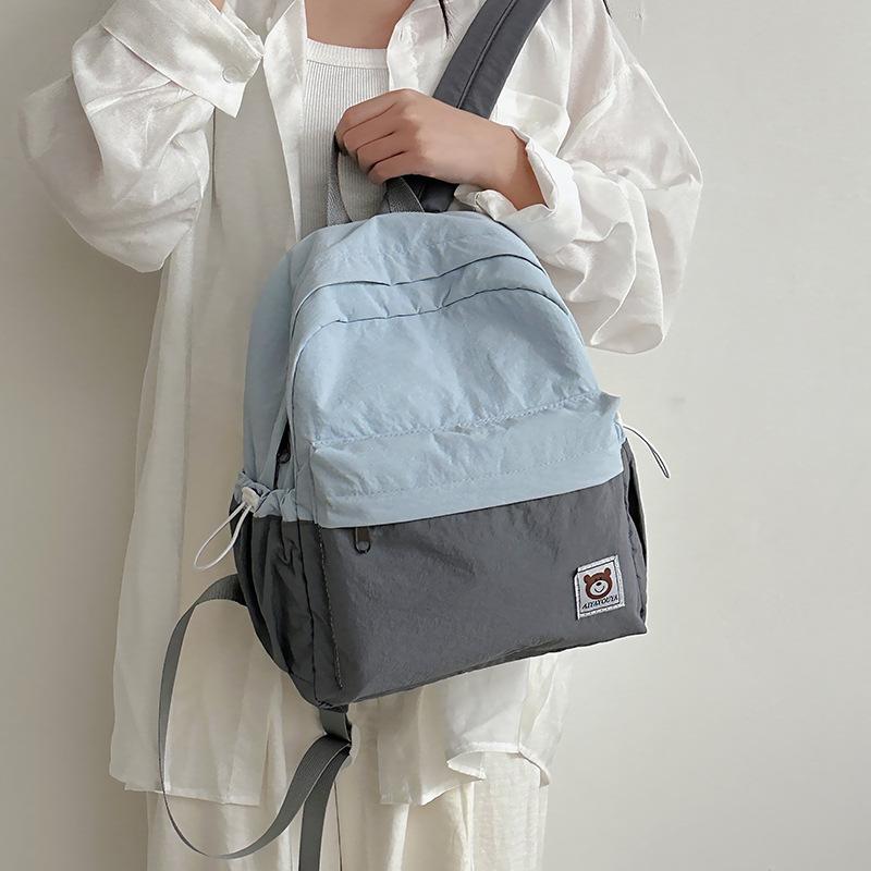 Женский контрастный цветной рюкзак для школьников средних и старших классов, дорожный маленький школьный рюкзак