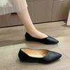 2024 Новая модная женская обувь весна-осень Туфли на плоской подошве Удобные женские туфли без застежек на плоской подошве с неглубоким носком