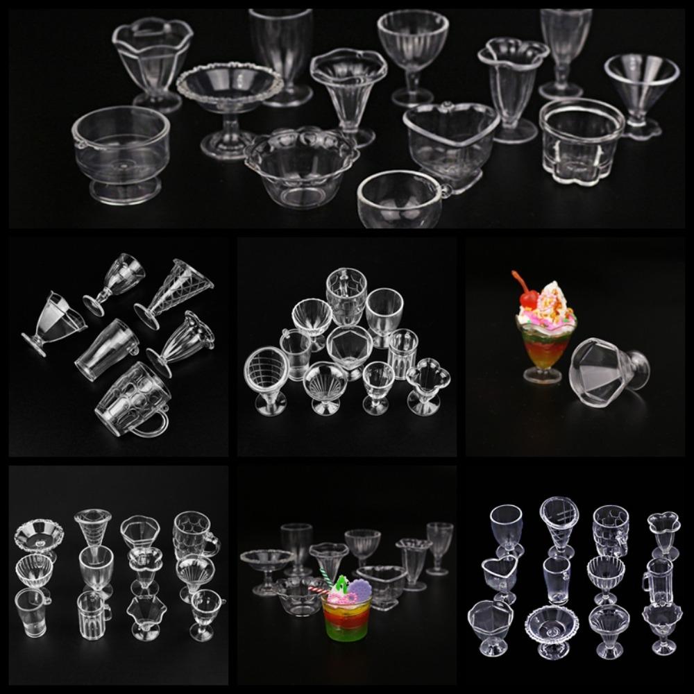 17PCS/Set Model Toy Miniatures Tableware 1:12 Dollhouse Dollhouse Mini Tableware  Pretend Play Toys