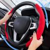 Suede Red Car Steering Wheel Cover 38cm 15 Inch Wheel Booster Cover Anti-skid Interior Decoration Car