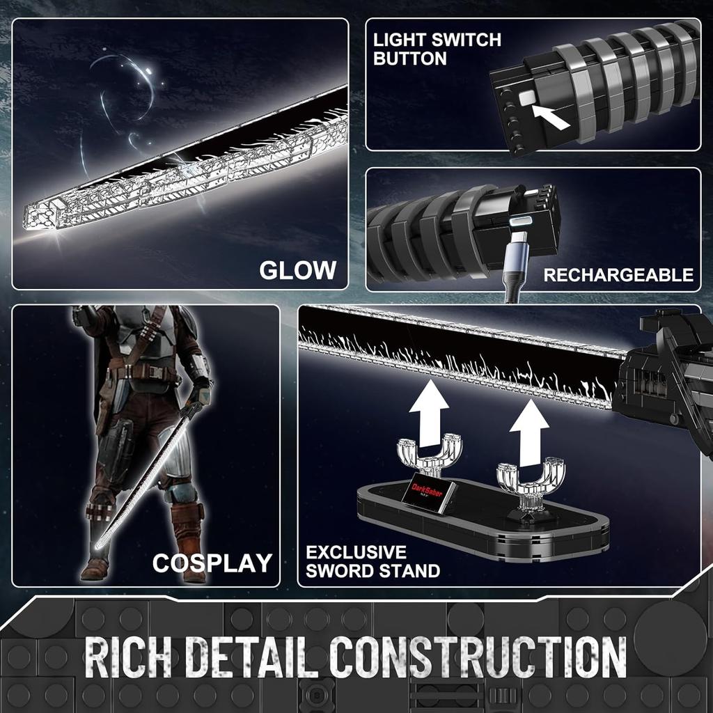 MOULD KING 10138 Star Plan Toys The Darksaber Building Block Assembly Lightsable Brick Set Educational Kids Christmas Gift