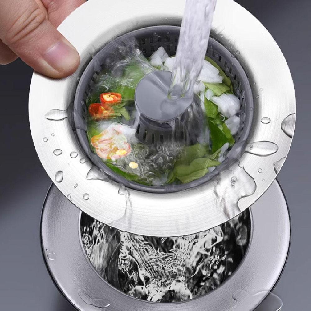 1/2/3PCS ABS Sink Filter Set Detachable Strainers, Plug Tools Kitchen Anti Filter Basket Cloggi K2N1