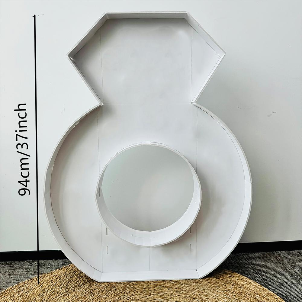 1 шт. 94 см/37 дюймов Алмазный каркас-шатер из пенокартона Алмазное свадебное украшение Праздничный декор для вечеринки Юбилейное украшение Без шаров