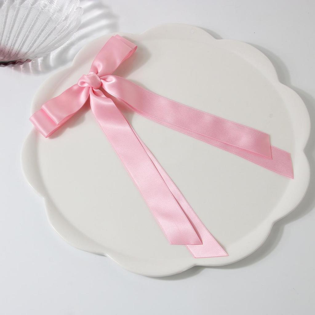 Заколка-уточка с бантом в балетном стиле 4 см: Дофаминовый Сладкий Плетеный Аксессуар для Волос