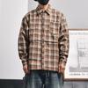 2024 Letter Long Sleeve Shirt Japanese Hong Kong Style Ins Loose Shirt Boys Summer Trendy Versatile Casual Coat
