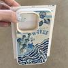 Для iPhone 17 16 15 14 13 12 11 ProMax Чехол Синий Ретро Медуза Личи Узор Чехол для Телефона Для iPhone X XS XR 16 Plus 16E Funda