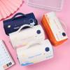 Organizer Double Zipper Handbags Big Pen Bag Cosmetic Storage Makeup Pouch Astronaut Pencil Case