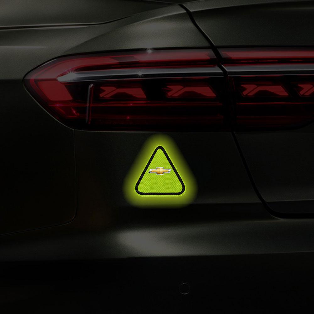 Треугольные ночные флуоресцентные предупреждающие автомобильные наклейки Декор Для Chevrolet Cruze Spark Captiva Suburban Camaro Malibu XL Trax Lova
