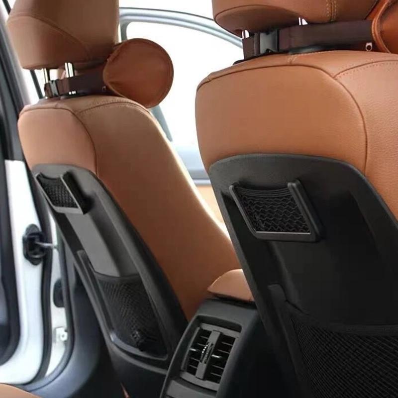 Автомобильное сиденье, боковая часть, внутренняя часть, задний карман для мелочей, сетчатая сумка для хранения, держатель для телефона, эластичная гибкая сетка