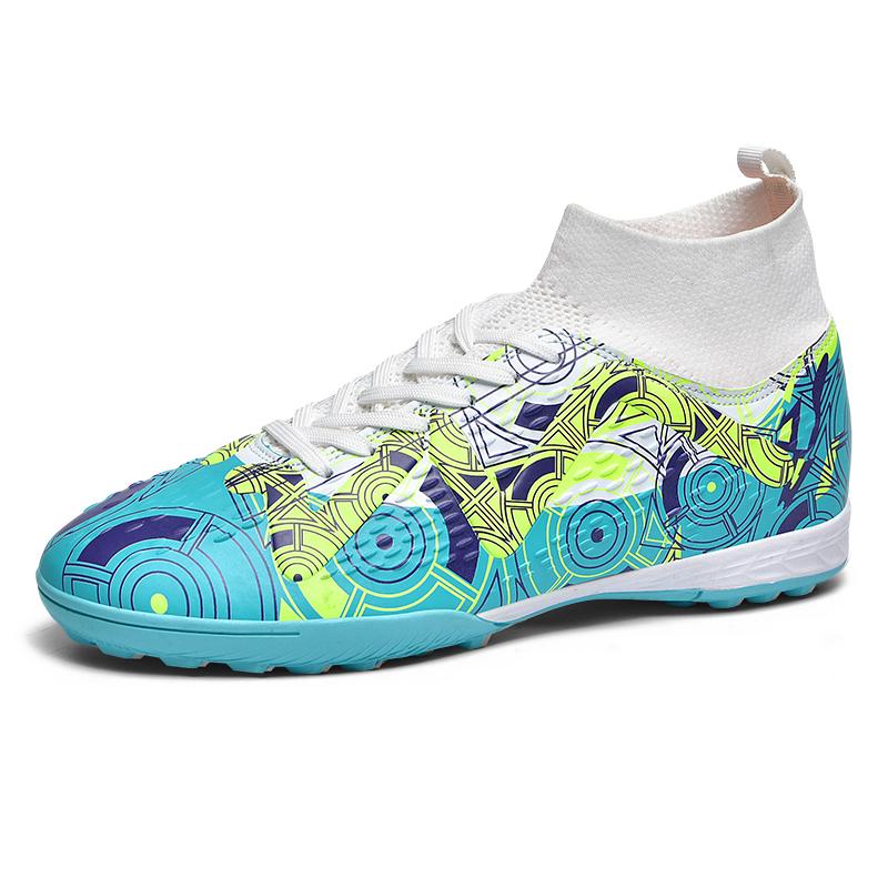 Men's Soccer Shoes FG/TF Non-Slip Soccer Cleats Train Shoe Personalized Print Design Outdoor Sneakers High Top Football Boots 46